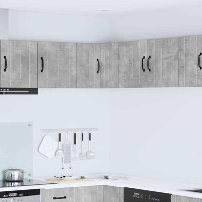 Keukenkast aan de muur Beton Grijs 57 x 57 x 40 cm Bewerkt hout Keukenkast aan de muur Beton Grijs 57 x 57 x 40 cm Bewerkt hout