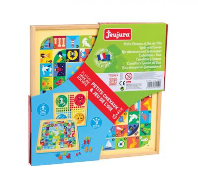 JEUJURA Ganzen- en kleine paarden - Houten dienblad