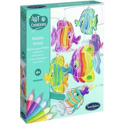 Art & Creations Glas-in-lood Mobiel - SENTOSFEER - Vis - Eenvoudige en nuttige creatieve activiteit voor decoratie - Vanaf 4 jaar Art & Creations Glas-in-lood Mobiel - SENTOSFEER - Vis - Eenvoudige en nuttige creatieve activiteit voor decoratie - Vanaf 4 jaar
