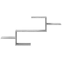 Wandschap 104x15x49 cm bewerkt hout betongrijs - thumbnail