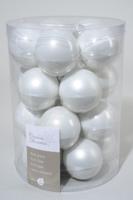Decoris kerstbalmix glas d6cm 20st winterwit - thumbnail