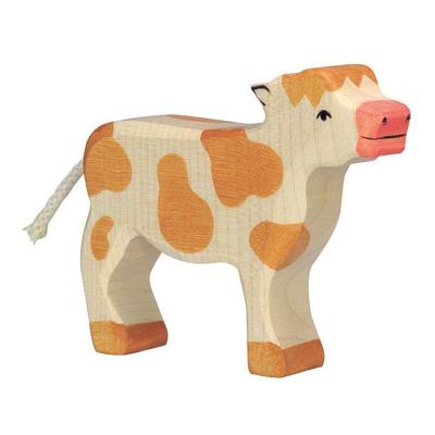 Holztiger houten kalf bruin