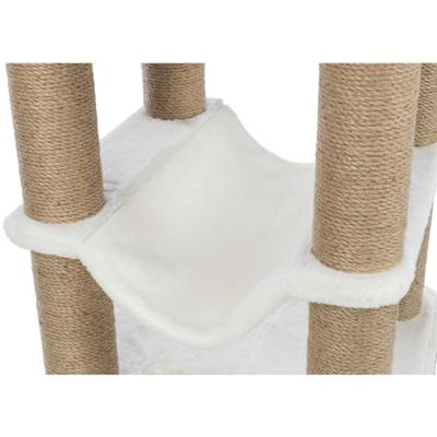 TRIXIE Lucano-kattenboom 110cm - Wit en taupe - thumbnail