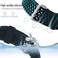 Bandje met gaatjes - Groen - Geschikt voor Apple Watch 44mm / 45mm / 46mm / 49mm - thumbnail