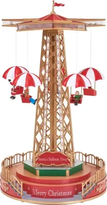 Kerst tafereel LED carrousel met geluid op batterijen Ø 24,5 x 45cm