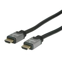 ROLINE HDMI HighSpeed kabel met Ethernet, M/M, zwart / zilver, 10 m - thumbnail