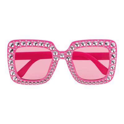 Boland Partybril bling bling felroze