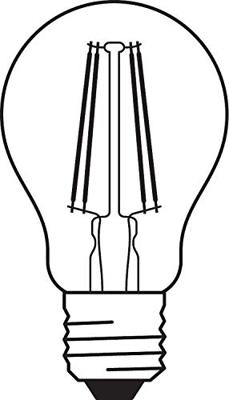 OSRAM HOMELIGHTING 4058075090569 LED-lamp Energielabel E (A - G) E27 Peer 7 W = 60 W Warmwit (Ø x h) 60 mm x 60 mm Filament / Retro-LED 5 stuk(s)