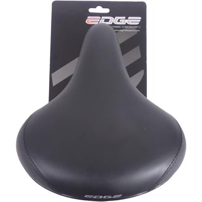 Edge Fietszadel city protect met hoekbescherming - zwart