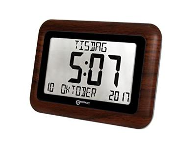 Geemarc 1558323 Kwarts Zendgestuurde klok Hout