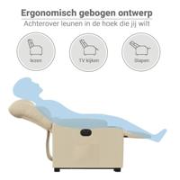 Sta-op-stoel elektrisch verstelbaar stof crèmekleurig - thumbnail