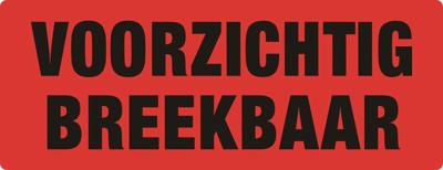 Waarschuwingsetiket IEZZY voorzichtig breekbaar 130mmx50mm 500 stuks