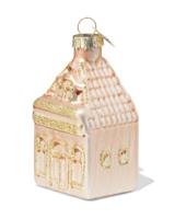 HEMA Kersthanger 9cm glas huisje - thumbnail