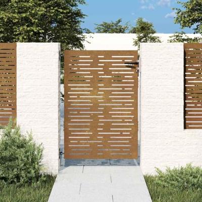 VidaXL Poort 85x125 cm vierkant cortenstaal