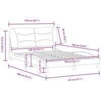 Bedframe zonder matras "Hvar" stof blauw 180x200 cm - thumbnail