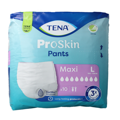 Tena Proskin pants maxi L 10 Stuks Tena Proskin pants maxi L 10 Stuks