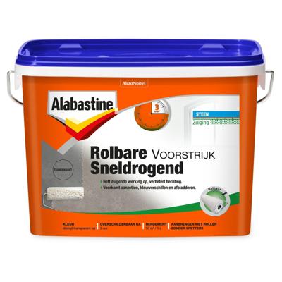 Rolbare voorstrijk sneldrogend transparant 5l Alabastine - Alabastine