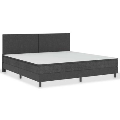 VidaXL Boxspringframe stof grijs 200x200 cm VidaXL Boxspringframe stof grijs 200x200 cm