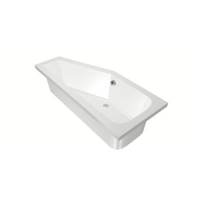 Xenz Lagoon compact ligbad - 170x75cm - met overloop - zonder afvoer - Hoekopstelling links - Acryl Wit 6982-01