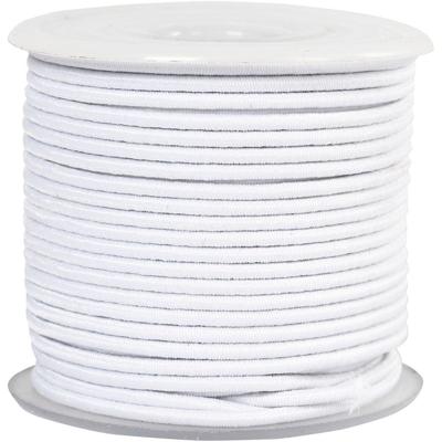 Creativ Company Elastiek dikte 2mm wit, 25m