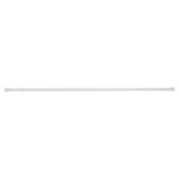 Differnz Round douchegordijnstang om vast te klemmen aluminium veredeld 125 x 220 cm wit - thumbnail