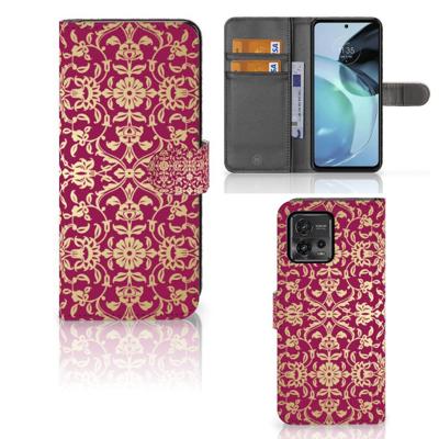 Wallet Case Motorola Moto G72 Barok Pink Wallet Case Motorola Moto G72 Barok Pink