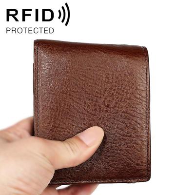 8018 Antimagnetic RFID Retro Fashion Crazy Horse Texture Leather Wallet for Men and Women 8018 Antimagnetic RFID Retro Fashion Crazy Horse Texture Leather Wallet for Men and Women