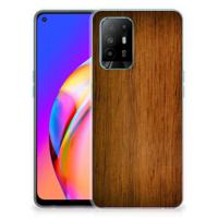 OPPO A94 5G | Reno5 Z | Bumper Hoesje | Donker Hout - thumbnail