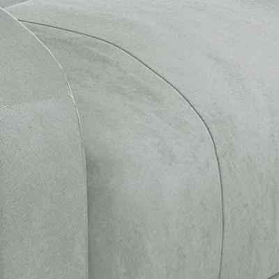 Massagestoel elektrisch fluweel lichtgrijs