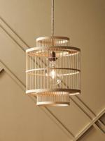 Lampenkap voor ophangkooi in rotan bruin - thumbnail