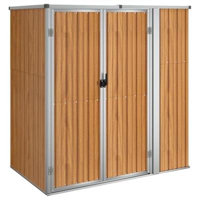 VidaXL Tuinschuur 161x89x161 cm gegalvaniseerd staal bruin VidaXL Tuinschuur 161x89x161 cm gegalvaniseerd staal bruin