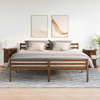 Nachtkastjes 2 st 46,5x29x61 cm bewerkt hout bruin eikenkleur - thumbnail