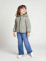 Omkeerbaar lichtgewicht donsjack voor meisjes saliegroen - thumbnail