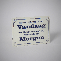 Emaille bord Natuurlijk vandaag - thumbnail