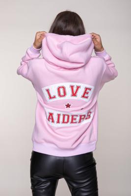 Colourful Rebel Love Raiders Hoodie  Roze Dames - Oversized Fit - Polyester