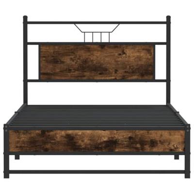 Bedframe zonder matras hout gerookt eikenkleurig 100x190 cm Bedframe zonder matras hout gerookt eikenkleurig 100x190 cm