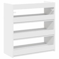 VidaXL Schoenenrek 60x25x62 cm bewerkt hout wit - thumbnail