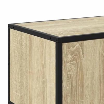 Tv-meubel 150x35x41 cm bewerkt hout metaal sonoma eikenkleurig