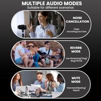 Technaxx TX-301 Draadloze microfoonset Dasspeld Zendmethode:Radiografisch Draadloos 2.4 GHz, USB-C Radiografisch Grijs - thumbnail