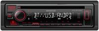 Kenwood KDC-BT430U CD-autoradio met Bluetooth handsfree (high-performance tuner, geluidsprocessor, USB, Android- en Spotify Control, 4x50 watt, rood) zwart - thumbnail