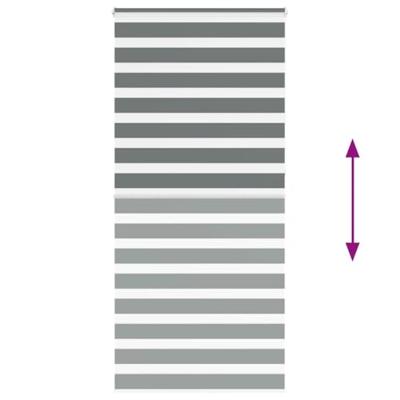 VidaXL Zebra rolgordijn 115x230 cm stofbreedte 110,9 cm donkergrijs VidaXL Zebra rolgordijn 115x230 cm stofbreedte 110,9 cm donkergrijs