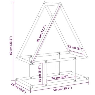 VidaXL Brandhoutrek 50x25x60 cm koudgewalst staal olijfgroen
