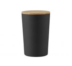 Opbergpot met Deksel Bamboevezel Zwart (1,3 liter)