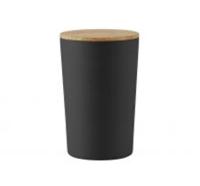 Opbergpot met Deksel Bamboevezel Zwart (1,3 liter) - thumbnail