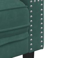 Driezitsbank Chesterfield-stijl en bolsters fluweel donkergroen - thumbnail