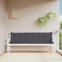 VidaXL Tuinbankkussens 2 st 200x50x7 cm oxford stof antracietkleurig - thumbnail