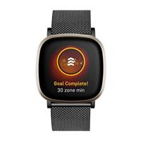 Fitbit Versa 3/4 & Sense 1/2 - Milanese bandje met klemsluiting - Zwart - thumbnail