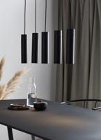 Hanglamp zwart Nordlux &apos;Tilo&apos; modern GU10 zwart hout kookeiland 80 cm - thumbnail