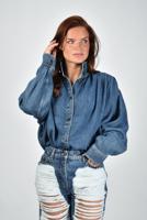 IRO blouse Julie 26SWM16JULIE blue fluid - thumbnail