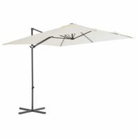 VidaXL Zweefparasol met stalen paal 250x250 cm zandkleurig - thumbnail
